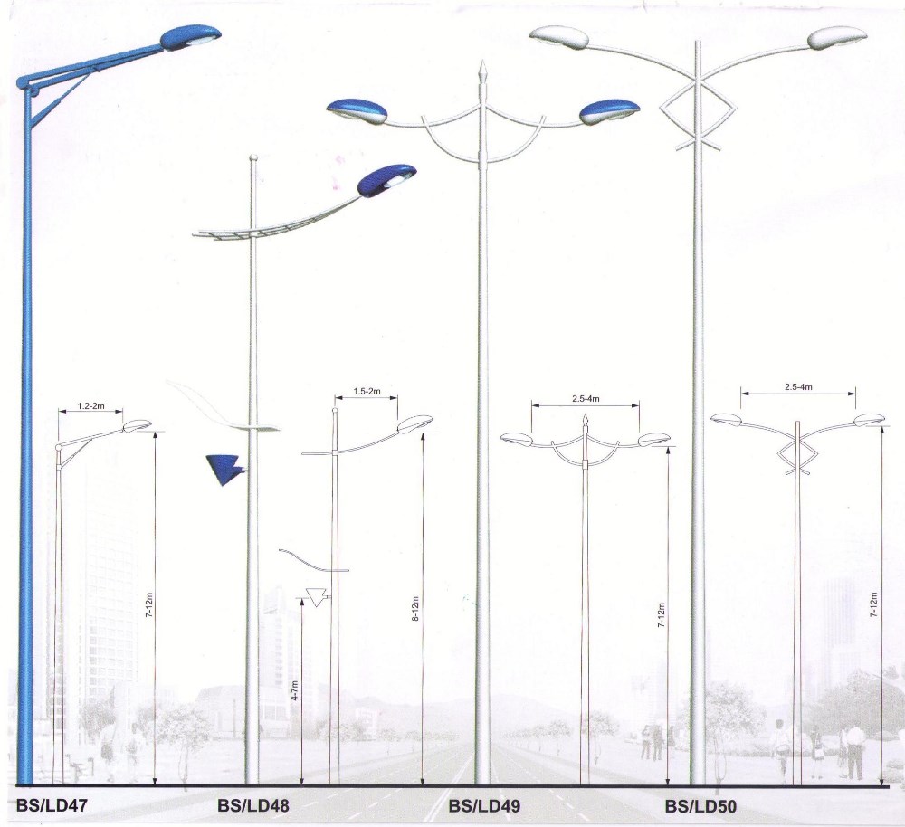 1 Arm Street Light Pole Jpg