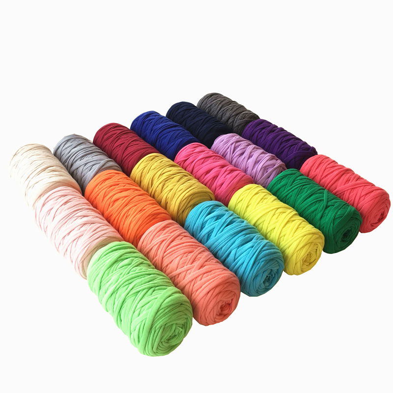 210g/pcs Fancy Yarns For Hand Knitting Thick Thread Crochet Cloth Yarn DIY bag handbag carpet cushion Cotton Cloth T-Shirt Yarn