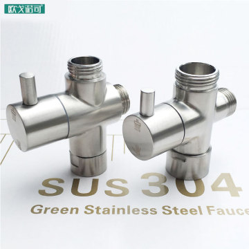 304 Stainless Steel Diverter Valve 3 way Water Separator Shower Tee Adapter