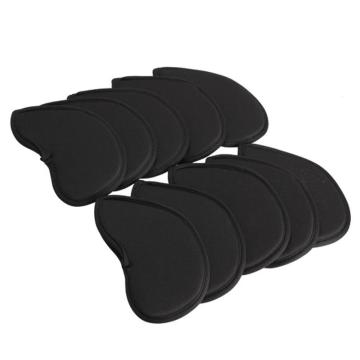 10Pcs Golf Club Head Covers Iron Putter Protective Case HeadCovers Set Neoprene Black Gold Head Protector Bag for Golf Sports