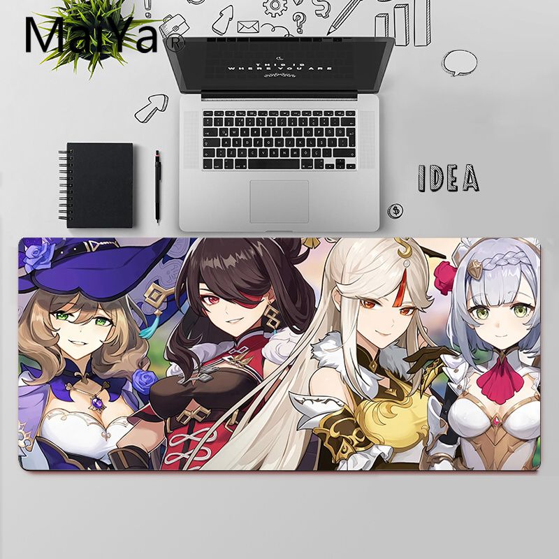 Maiya Top Quality Genshin Impact Durable Rubber Mouse Mat Pad Free Shipping Large Mouse Pad Keyboards Mat