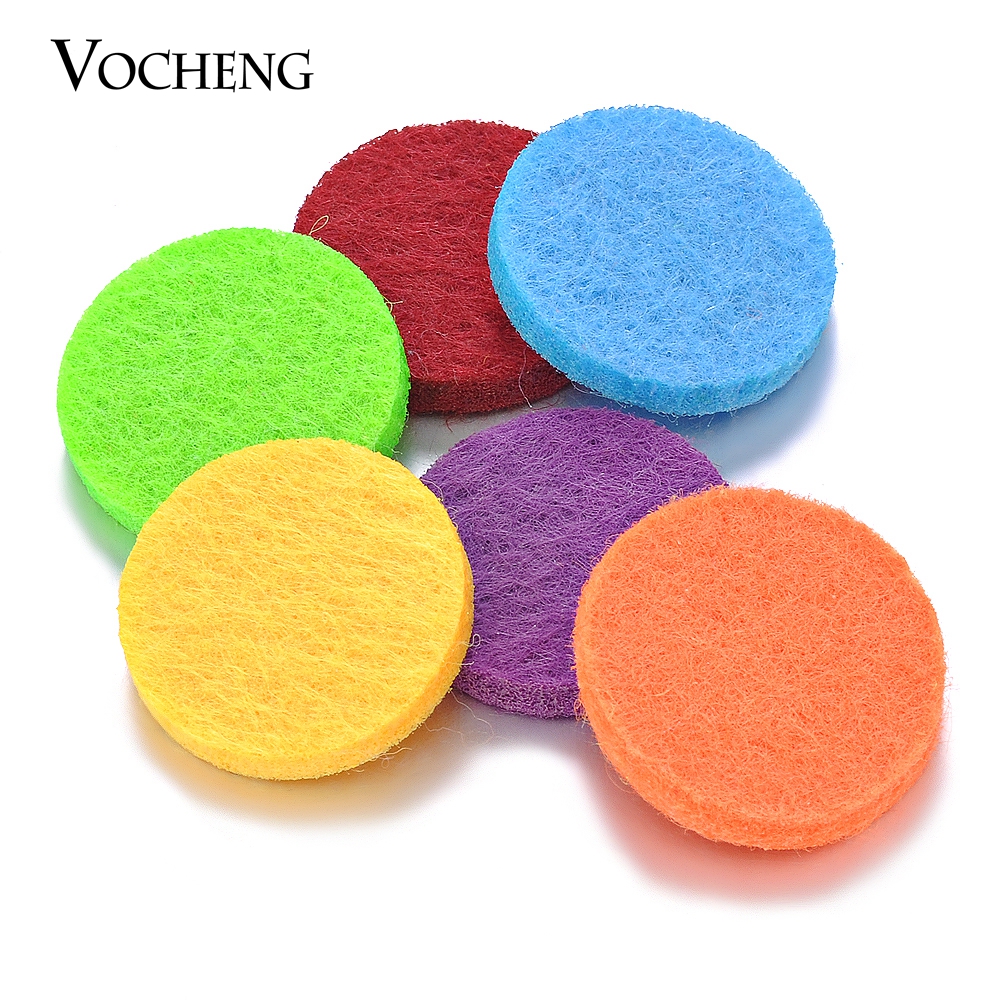 20pcs/lot 15mm Felt Pads Colorful Oil Pad for 25mm Aromatherapy Pendant Perfume Diffuser Locket Accessories 15 Colors VA-379*20