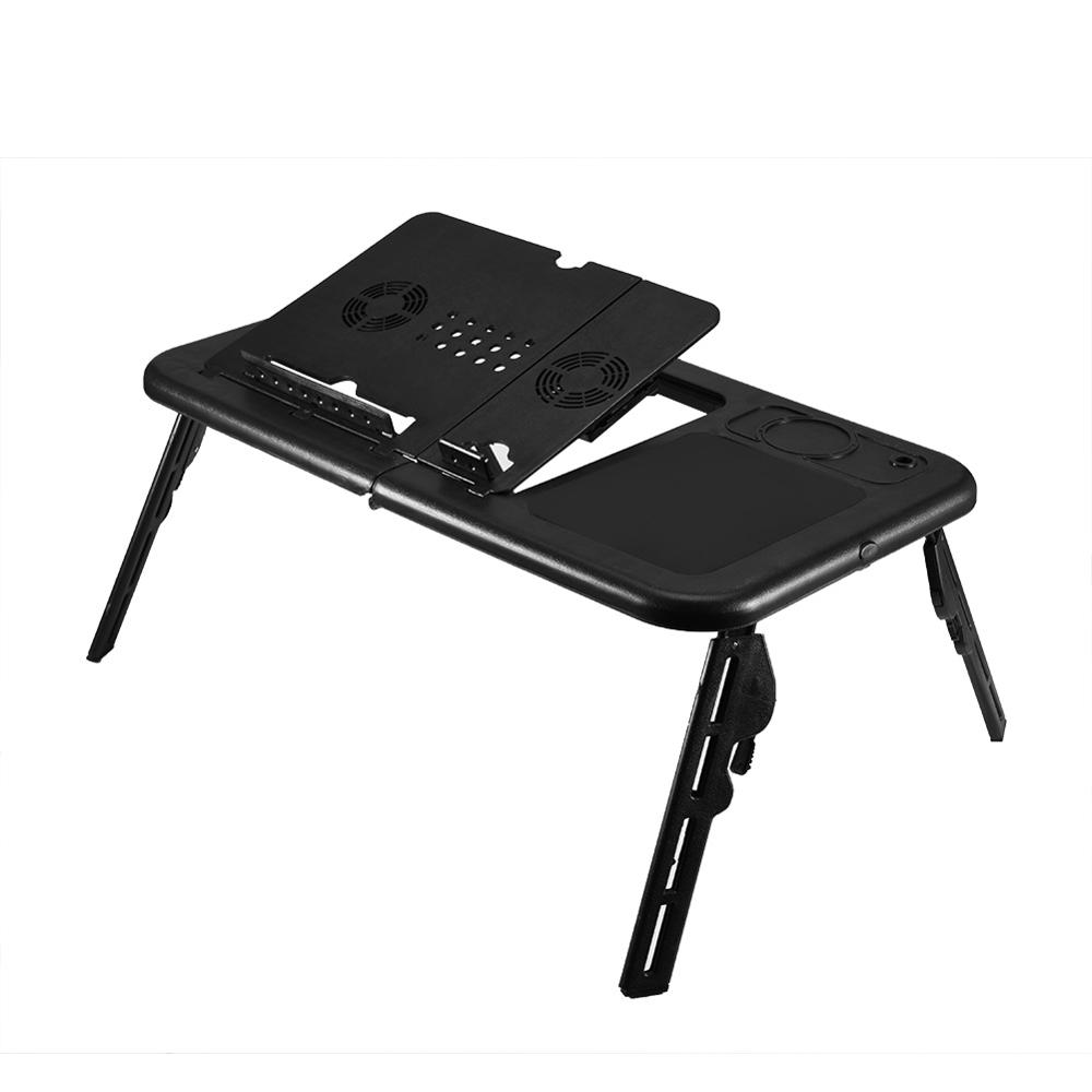 Folding Portable Laptop Notebook PC Computer Desk Adjustable Car Bed Sofa Desk Stand Table Cooling Fan Tray Computer Table