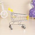 Pretend Play Metal Mini Shopping Cart Supermarket Handcart Storage Trolley Toy Office Decor Wonderful Gift For Children