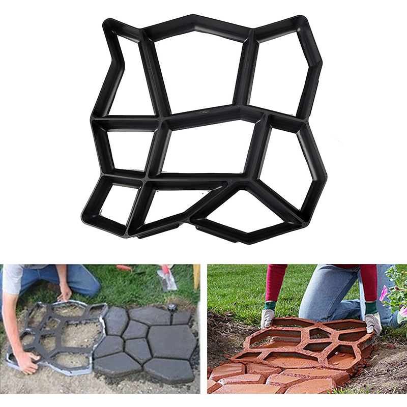 DIY Plastic Path Maker Mold Manually Paving Cement Brick Stone Road Paving Mold Concrete Molds Tool For Garden Paving Accessory