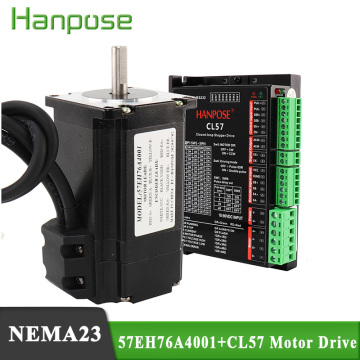 Hybrid Step-servo motor NEMA23 Stepper Motor 4.0A 2.2N.m 57EH76 + CL57 Closed Loop Servo Driver CNC Controller Kit