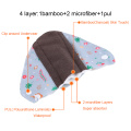 Ohbabyka 7PCS/Set Reusable Menstrual Pads Charcoal Sanitary Cloth Pad Cotton Washable Mama Panty Liner Pads Health Femine Pad