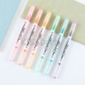 6PCS/Set Double head Highlighters Light/Deep Color Series 6 Colors Marker Mildliner Highlighters for School& Office Stationery