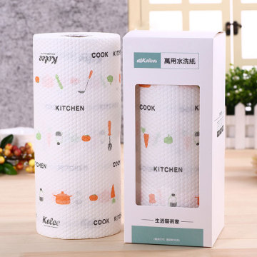 Kitchen oil absorbent rag paper Home kitchen towel roll paper-cut lazy cleaning cloth