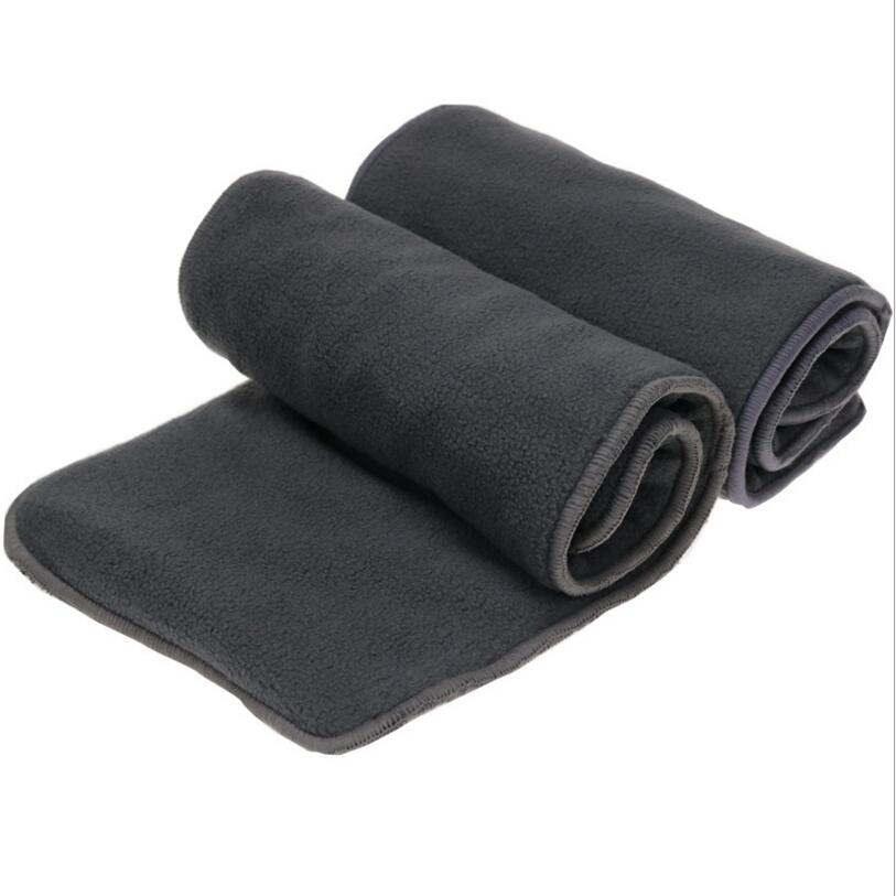 3pcs/lot Bamboo charcoal adult diapers 5 Layer Microfiber Inserts Cloth Nappies Urine Collector for Teen Adult Diappers S17D5