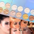 CmaaDu 4 Colors Contour Powder Shimmer Shine Highlighter Palette Illuminator Bronzer Powder Makeup Brighten Face Powder TSLM2