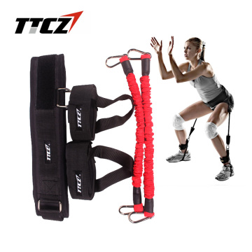 TTCZ Fitness Bounce Trainer Rope Resistance Band Tennis Basketball Running Jump Leg Strength Agility Training Strap equipment