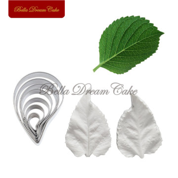 9pcs/set Serrated Leaves Veiner Silicone Molds Stainless Steel Cutter Mould Fondant Cake Decorating Tool DIY Handmade Cake Mold