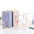 2Pcs/Pair Creative Love Shaped Metal Bookends Desk Storage Holder Shelf Book Organizer Stand 19QA