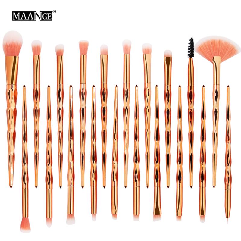 MAANGE 20Pcs Makeup Brushes Set Diomand Powder Eye Shadow Foundation Concealer Blush Lip Make Up Brushes Brochas Para Maquillaje