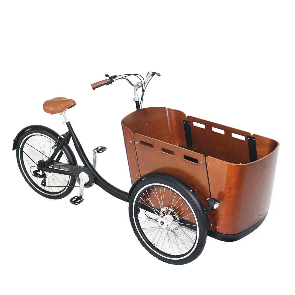 Electric Cargo Bike Tricycle for Adults Carry Kids Family Heavy Duty Front Cabin Mobility Scooter