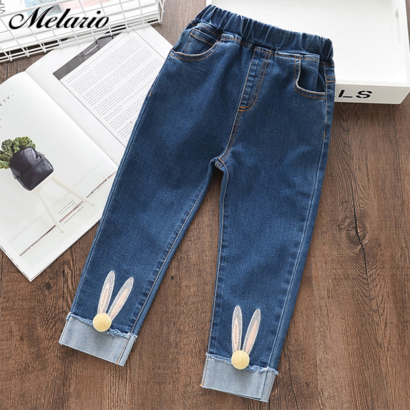 Melario Kids Jeans New Spring Fashion Baby Girl Jeans Bow-knot Split Trousers for Girls Cute Children Pants