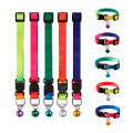 3PCS Adjustable Soft Nylon Dog Collars Pet Collars With Bells Random Colorful Necklace Collar For Little Pet Dogs Cat