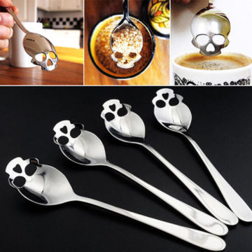 Hot Sale Skull Tea Spoon Stainless Steel Silverware Skeleton For Tea Coffee Stylish Cool Kitchen Tableware Kitchen Accessory