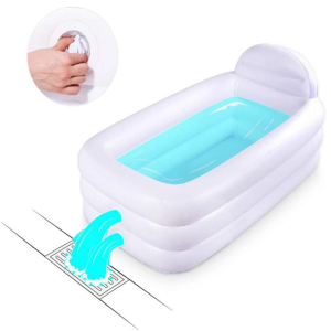 Inflatable bathtub for outdoor use