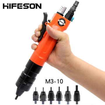 HIFESON Pneumatic Air Rivet Nut Gun Insert threaded Pull Setter Riveters Riveting Tool for M3 M4 M5 M6 M8 M10 Lengthen Riveter