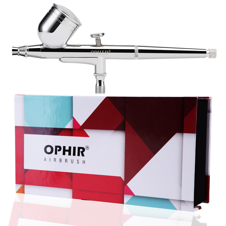 OPHIR 0.3mm 0.8mm 2 Airbrush Kit with 110V,220V Air Tank Compressor Paint for Cake Decoration _AC090+004A+071