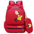 red school bag