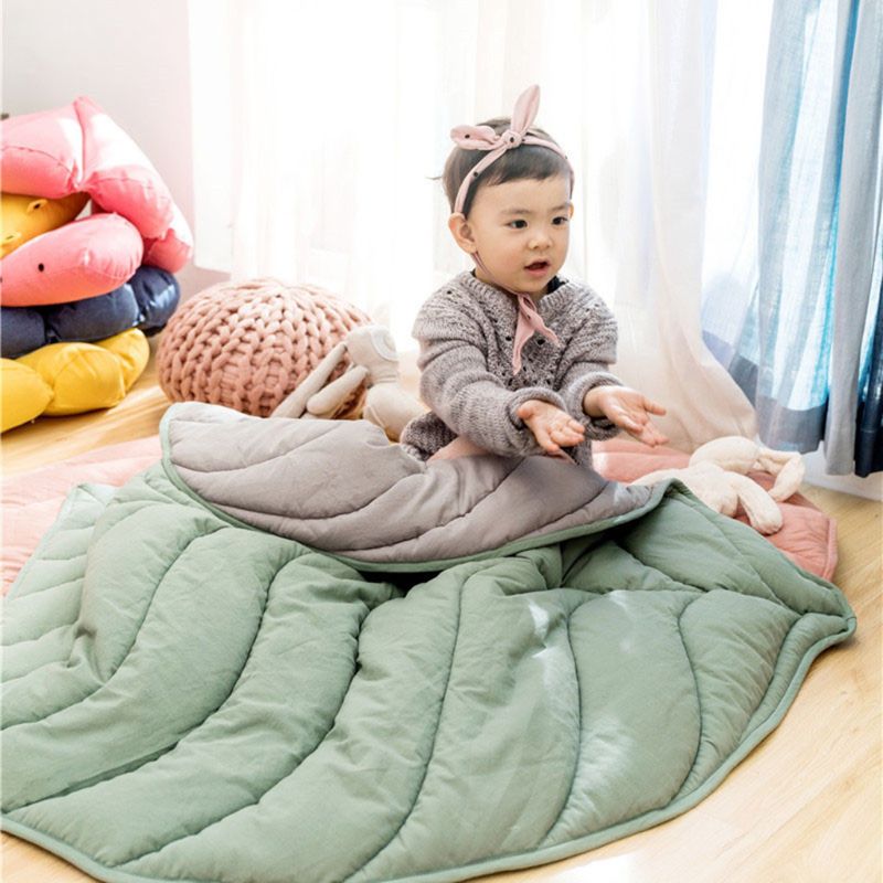 1 Pc Newborn Baby Cotton Carpet Blanket Leaf Shape Crawling Play Mat Rug Kid Children Room Decoration