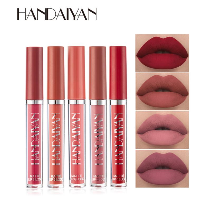 HANDAIYAN 1Pcs Velvet Matte Liquid Lipstick Lip Gloss lip Glazed beauty Makeup Moisturizer Waterproof Lipsticks TSLM1