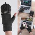 Men's Women's USB Heating Gloves Hand Mittens Laptop Half Fingerless Gloves Outdoor Sports Hunting Cycling Skiing Motorcycle