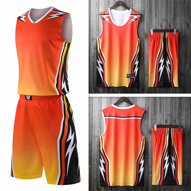 ZMSM youth adult throwback basketball jersey set high quality basketball uniform team custom training vest shorts sports suit