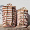Plant pots African elements natural bamboo woven storage basket flower pot Size L