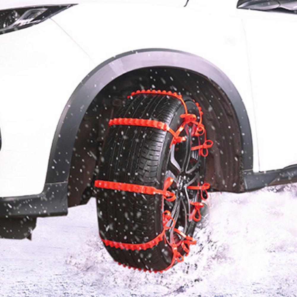 10pcs Universal Car Snow Tire Anti-skid Chains Winter Tyres Mini Plastic Wheels Snow Chains For Car Truck SUV MPV Accessories