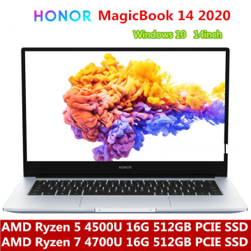HONOR MagicBook 14 2020 Laptop Notebook Computer 14 inch AMD Ryzen 5 4500U/ 4700U 8G/16G 512GB PCIE SSD FHD IPS ultrabook