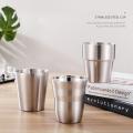 1Pc Stainless Steel Cups Kitchen Wine Beer Coffee Cup Whiskey Milk Mugs Outdoor Travel Camping Cup Drinkware 175/260/300/480ML
