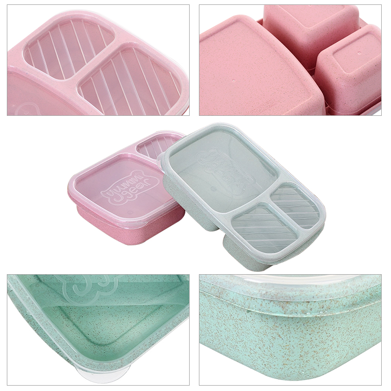 Separate lunch box Portable Bento Box Lunchbox Leakproof Food Container Microwave oven Dinnerware for Students