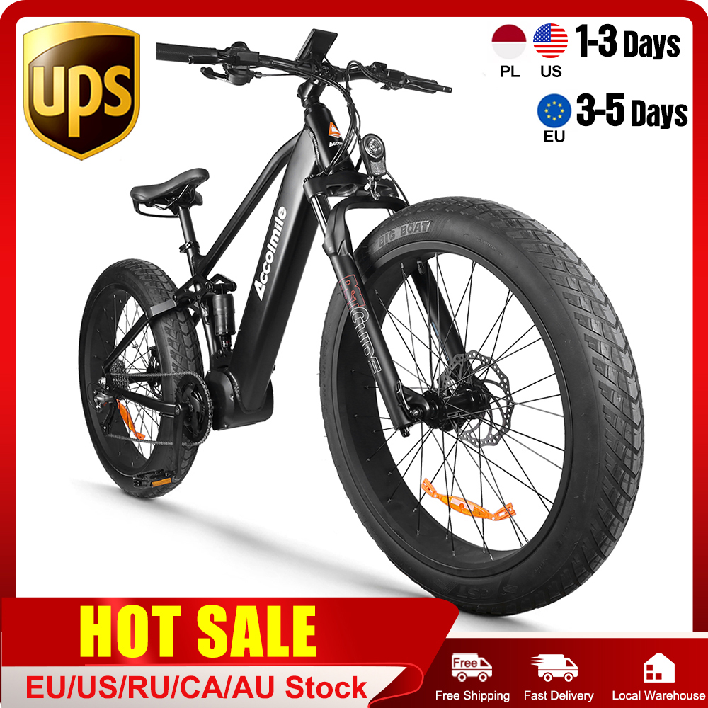Bafang 1000W 9 Speed 26x4.0 Fat bike Mountain Bike Snow Bicycle Shock Suspension Fork Free delivery Europe bicycle No Tax