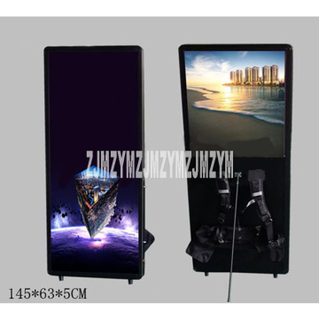 LED Backpack Light Box Walking Billboard Bluetooth Screen Rechargeable Portable Mobile Advertising Light Box Back Billboard