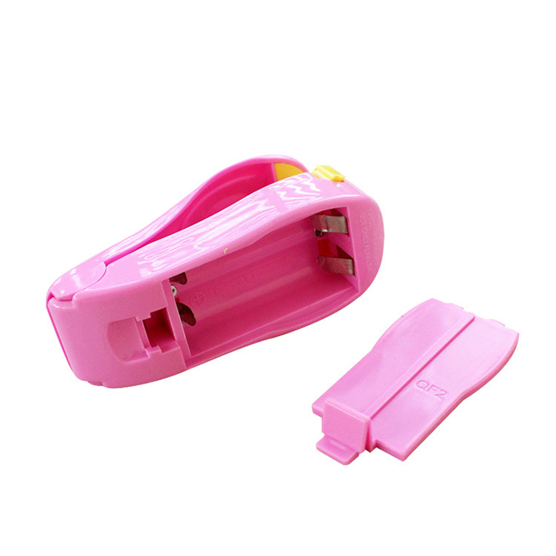 QuickDone Portable Hand Pressure Vacuum Food Electric Sealer Mini Portable Heat Sealing Machine Candy Colored Plastic KC1617
