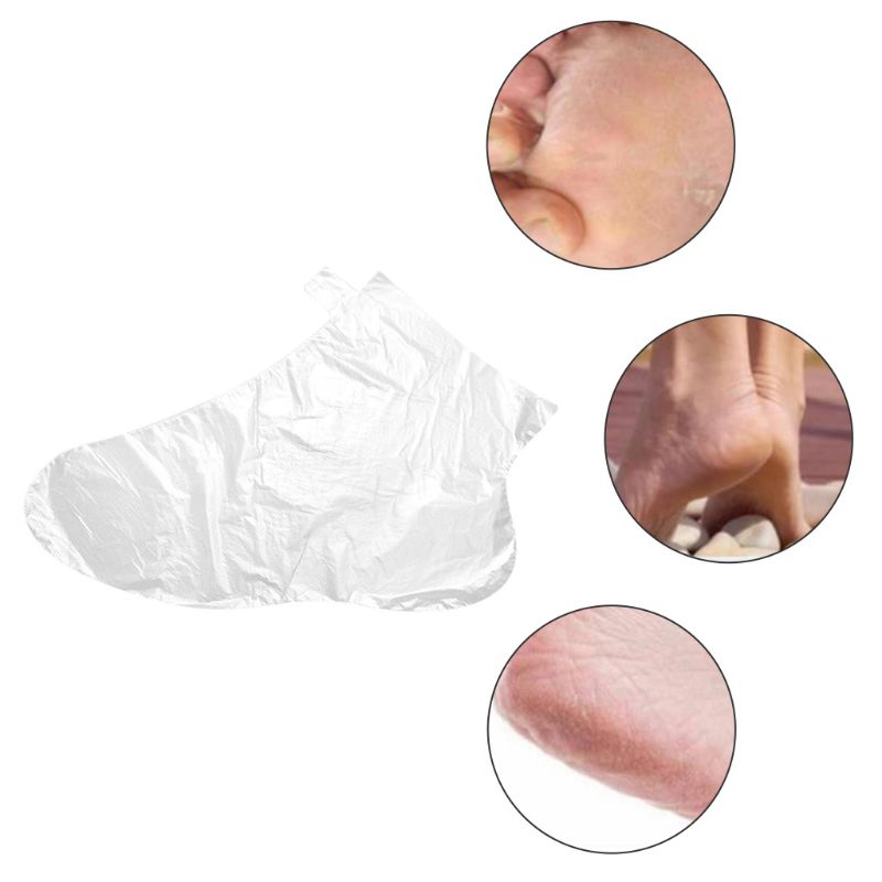 100Pcs Disposable PE Foot Bags SPA Pedicure Covers Paraffin Bath Liner Booties