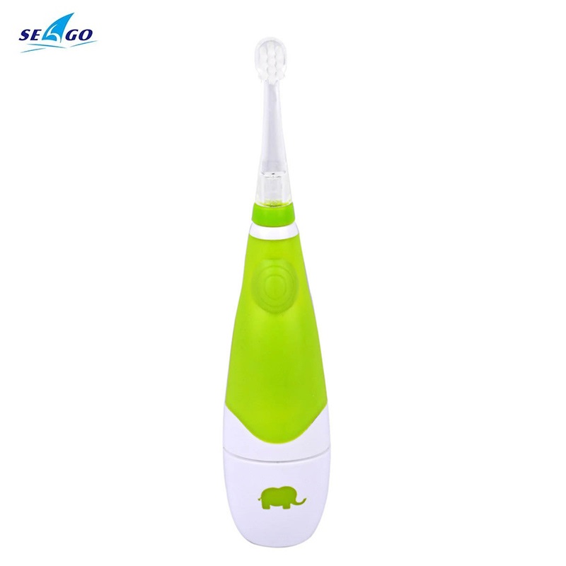 SEAGO EK1/SG-602 Child Baby Sonic Electric Toothbrush Intelligent Vibration With LED Light Brush Heads Smart Reminder For Baby