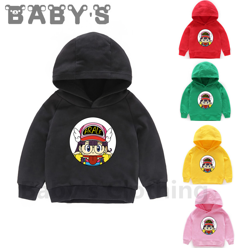 Children Hooded Hoodies Kids Dr.Slump Arale Angel Wings Cartoon Funny Sweatshirts Baby Pullover Tops Girls Boys Clothes,KMT5110