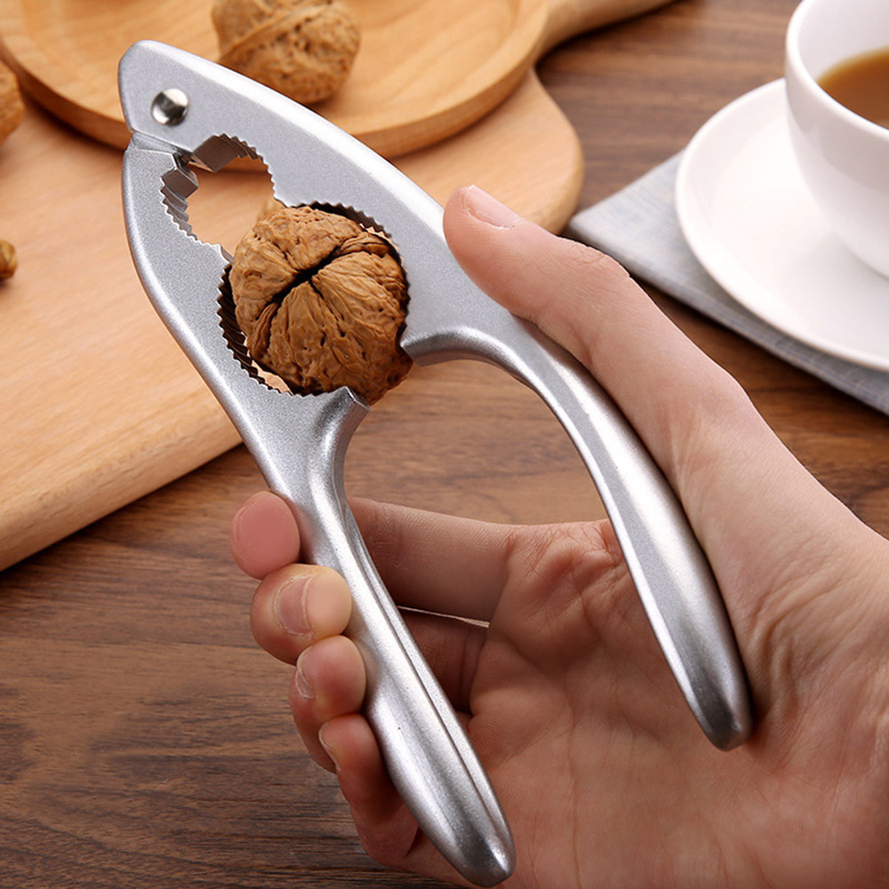 Multifunctional Aluminum Alloy Nutcracker Walnut Clip Nut Pliers Clip Portable Walnut Sheller Nut Crackers Tool