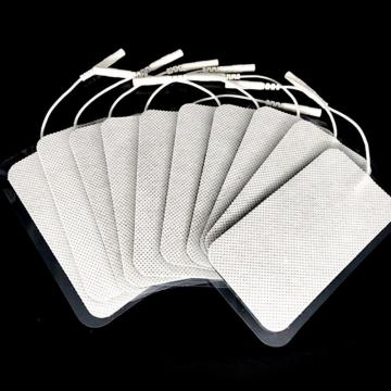 10pcs/lot Electrode Pads for Tens Units White Cloth for Slimming Massage Digital Therapy Machine Massager 5x10 cm