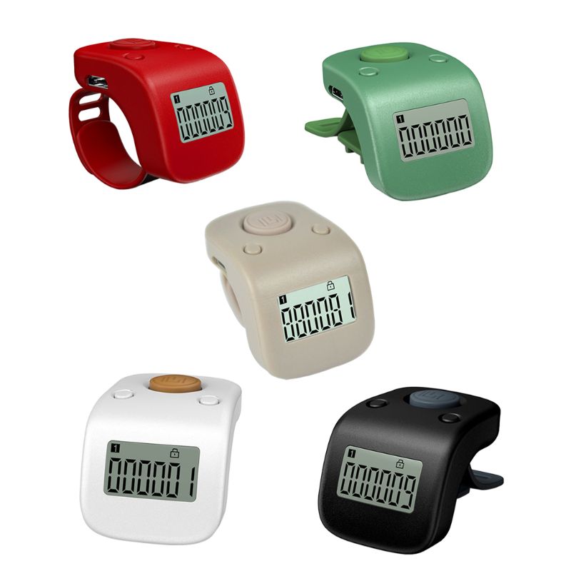 Mini Rechargeable Digital LCD Electronic Finger Ring Hand Tally Counter Six/6 Digit Buddha beads/Prayer Counter Clicker