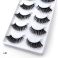 5 pairs natural false eyelashes fake lashes long makeup one box 3d mink lashes eyelash extension mink eyelashes for beauty H06