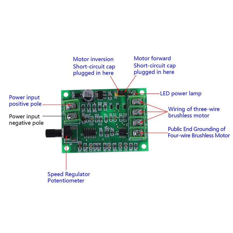 5V 12v Brushless Dc Motor Driver Controller Board For Hard Drive Motor 3/4 Wire