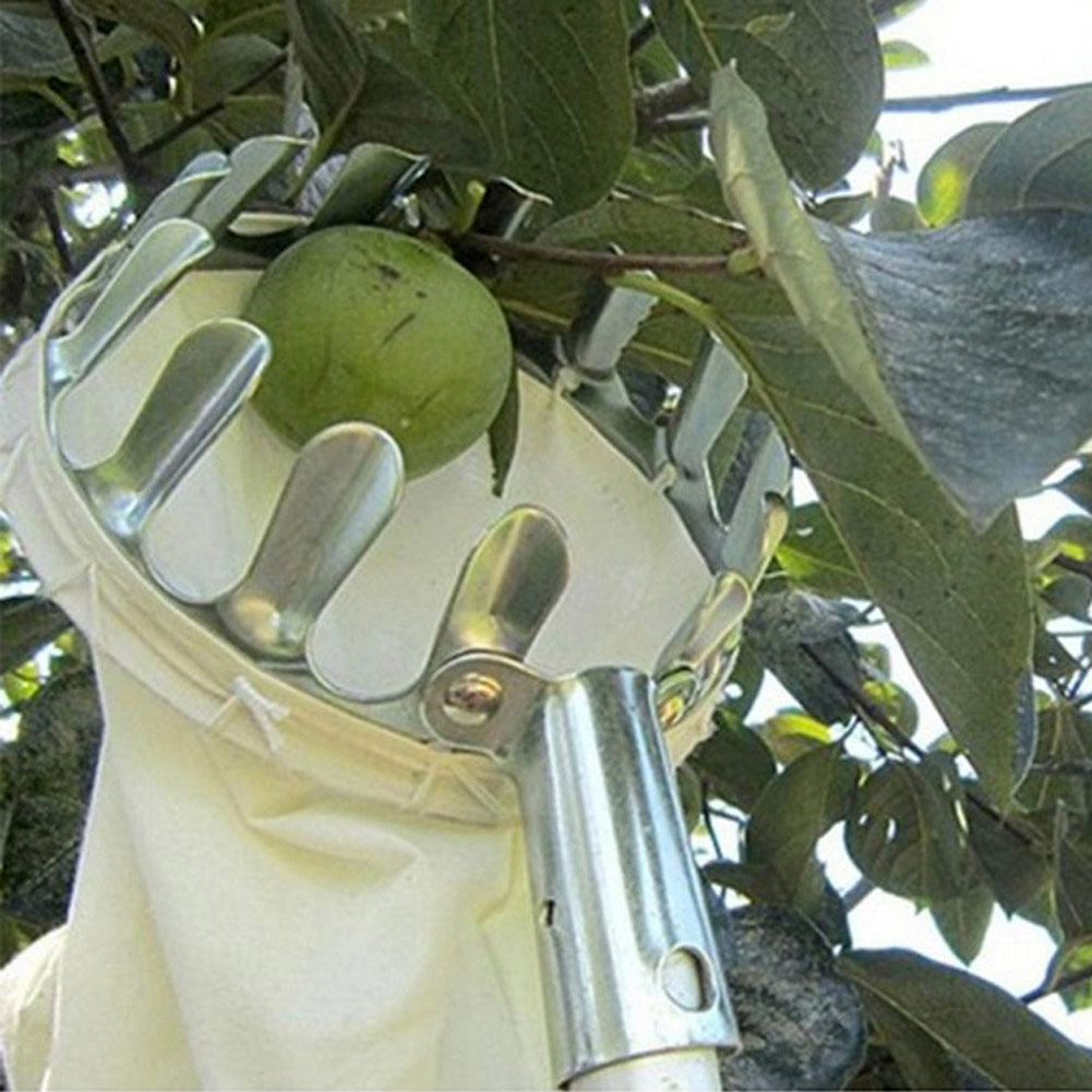 Garden Pruning Fruit Picker Basket Bag Gardening Apples Pear Peach Picking Tool High Trees Collection Gathering Hand Tools