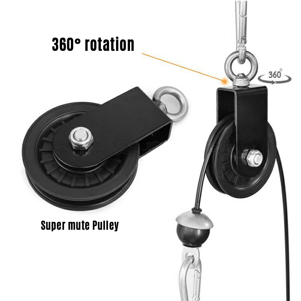 Gym Home Equipment Pulley Wheel U Type Pulley Heavy Duty Traction Wheel Bearings Super-Silent Exercise Fitness Accessories