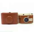 Classic Brown PU Leather Camera Bag